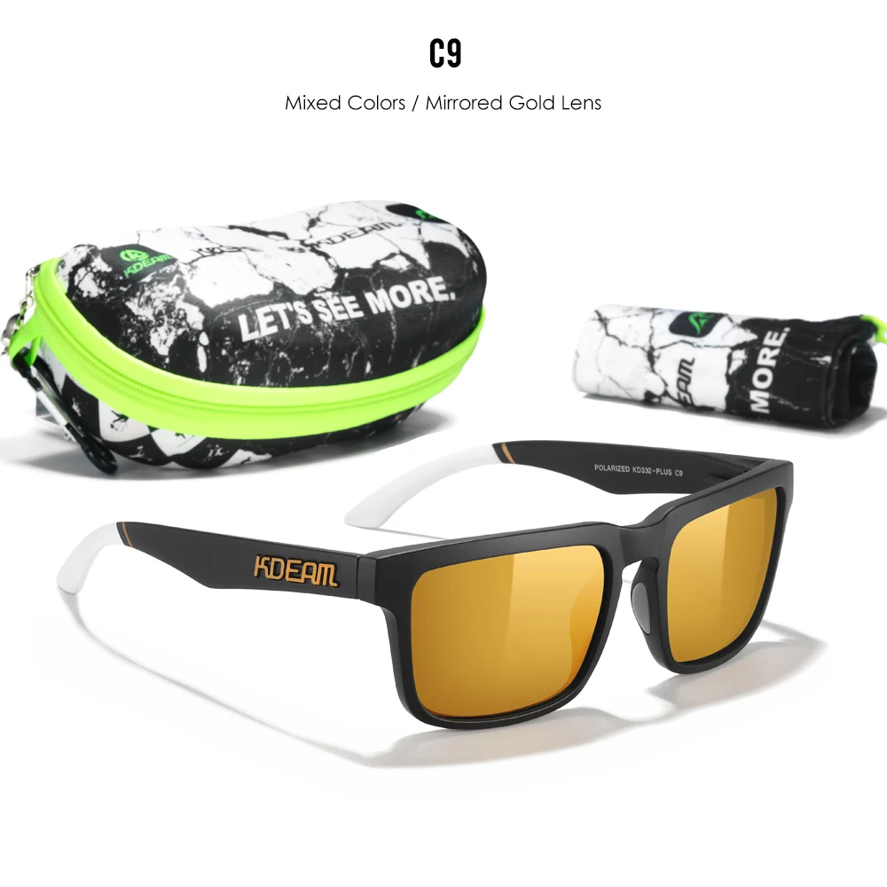 Kdeam große Herren Sonnenbrille polarisierte photo chrome Nachtsicht brille übergroße Sonnenbrille mit 154mm Breite kd332 plus