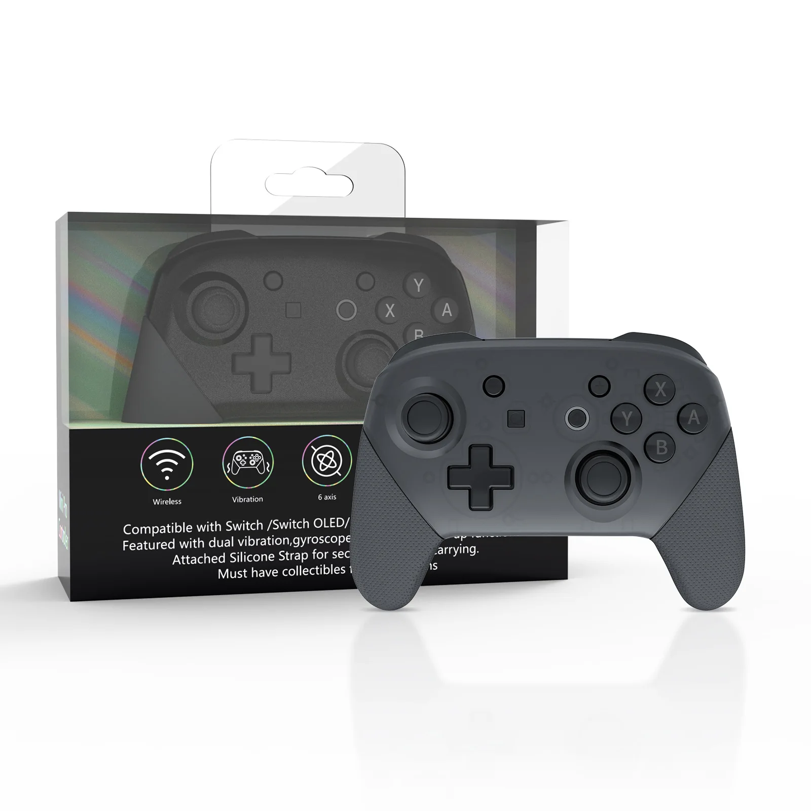 Imagem -05 - Oled Gamepad sem Fio para Switch Pro Controlador de Jogo com Função Programável Turbo Nfc Jys-ns237