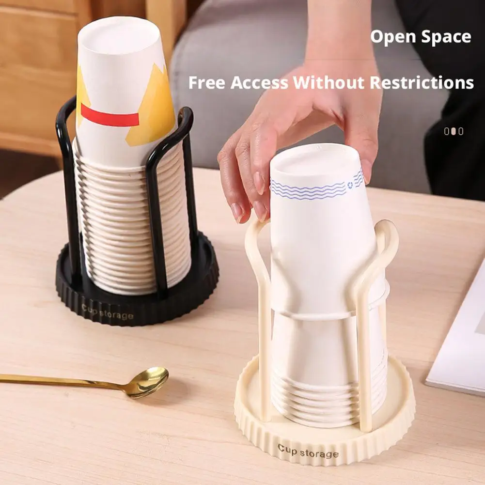 Disposable Cup Storage Holder Rack Shelf Water Tea Cups Plastic Dispenser Mug Display Stand Organizer Home Organization Supplies