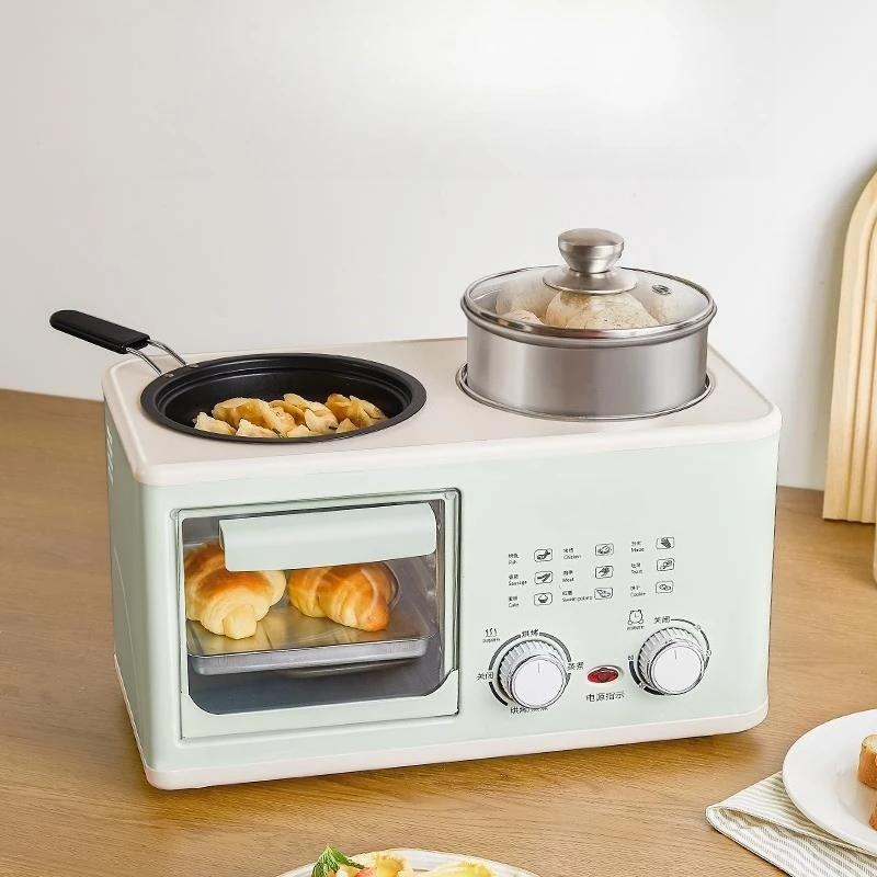 Four-in-one breakfast machine, household multi-function pan for frying steak, toast, frying, cooking pot