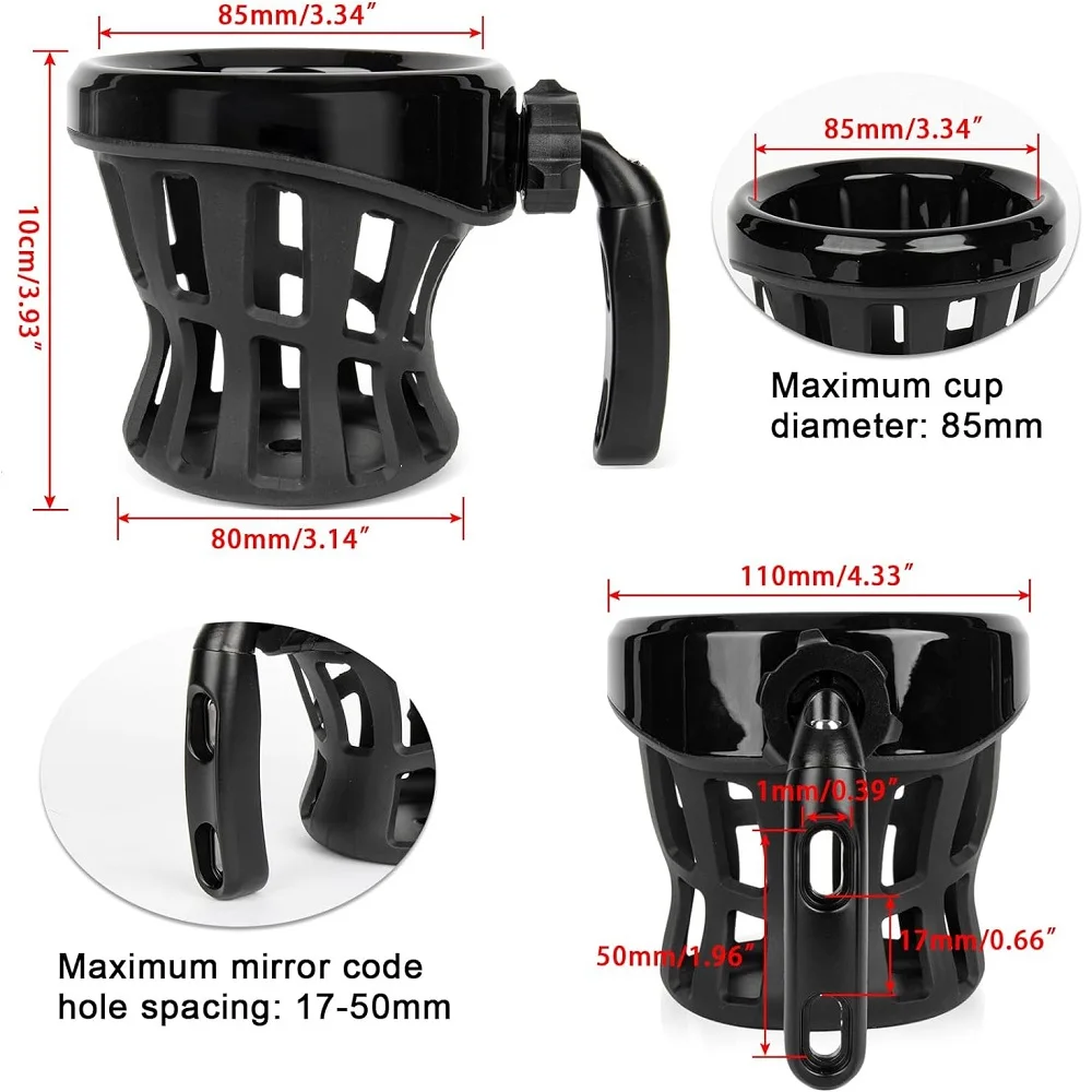 Motorcycle Universal Handlebar Cup Bottle Holder Drink Mesh Mount For Harley Honda Goldwing F6B GL1800 Yamaha Ducati Suzuki BMW - view 5