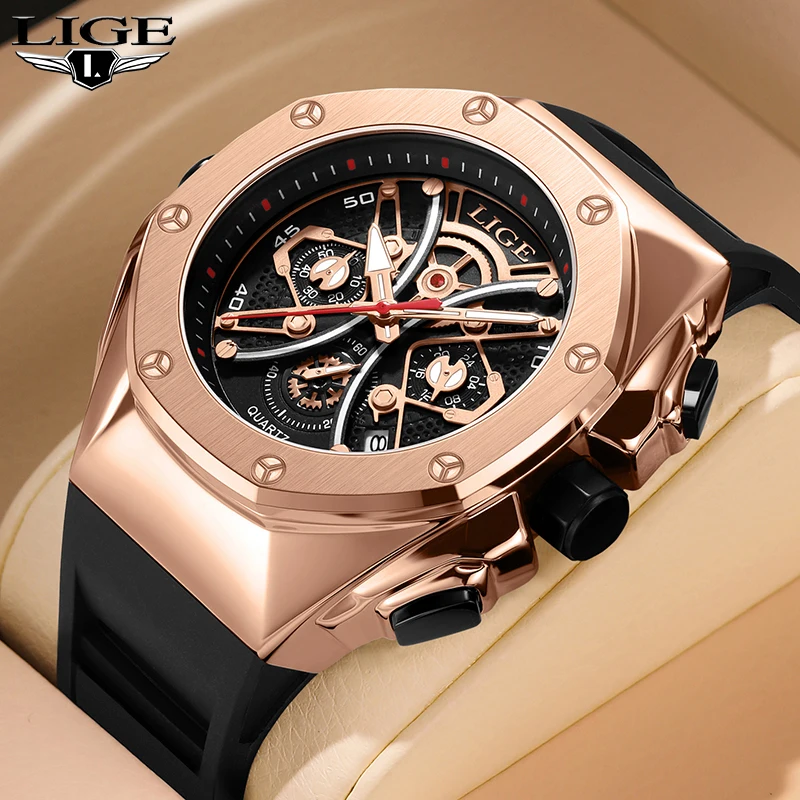 

Reloj LIGE Top Brand Luxury New Men Watch Quartz Man Watches Waterproof Luminous Watch for Men Date Chronograph Sport Wristwatch