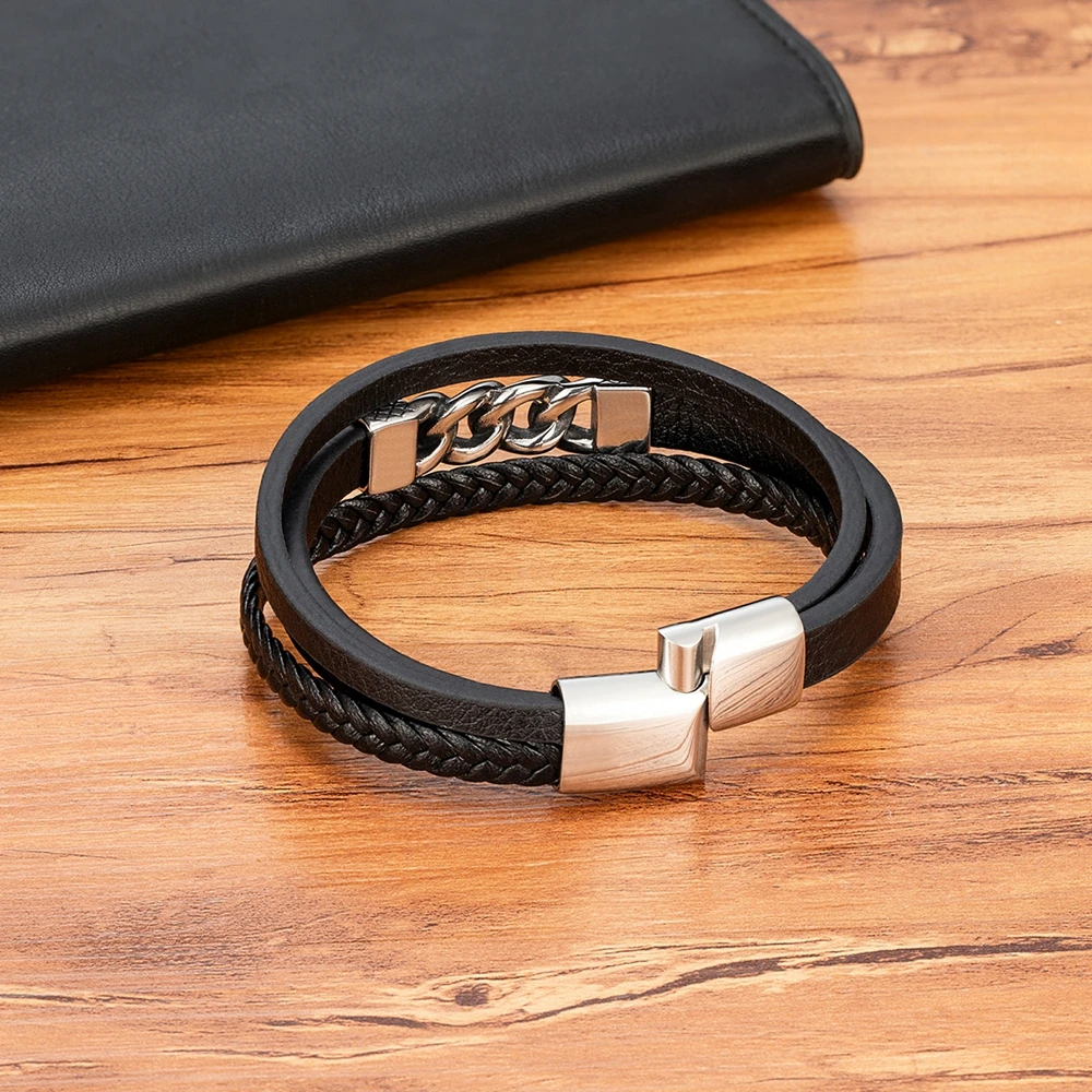Xqni สร้อยข้อมือหนังผู้ชาย, เช - Mens Fashion Combination บทวิจารณ์และราคา