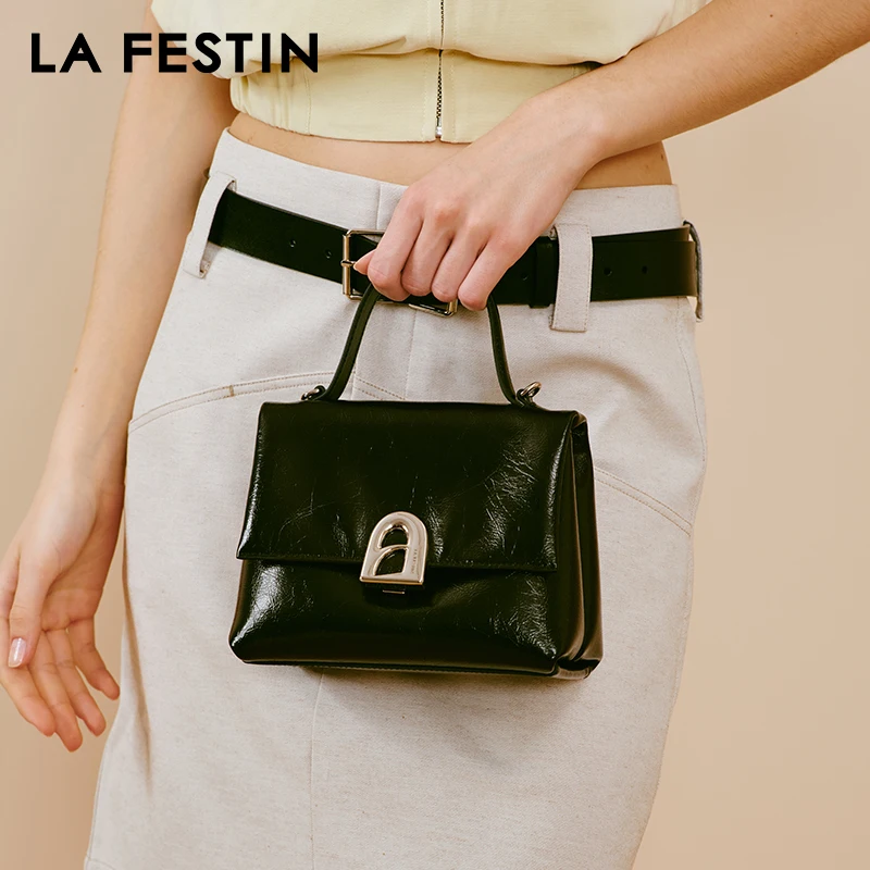 LA FESTIN Original 2024 New Handbag Women Luxury Designer Bags Crossbody Shoulder Bag Leather Bag Small Bag A-line Door Series