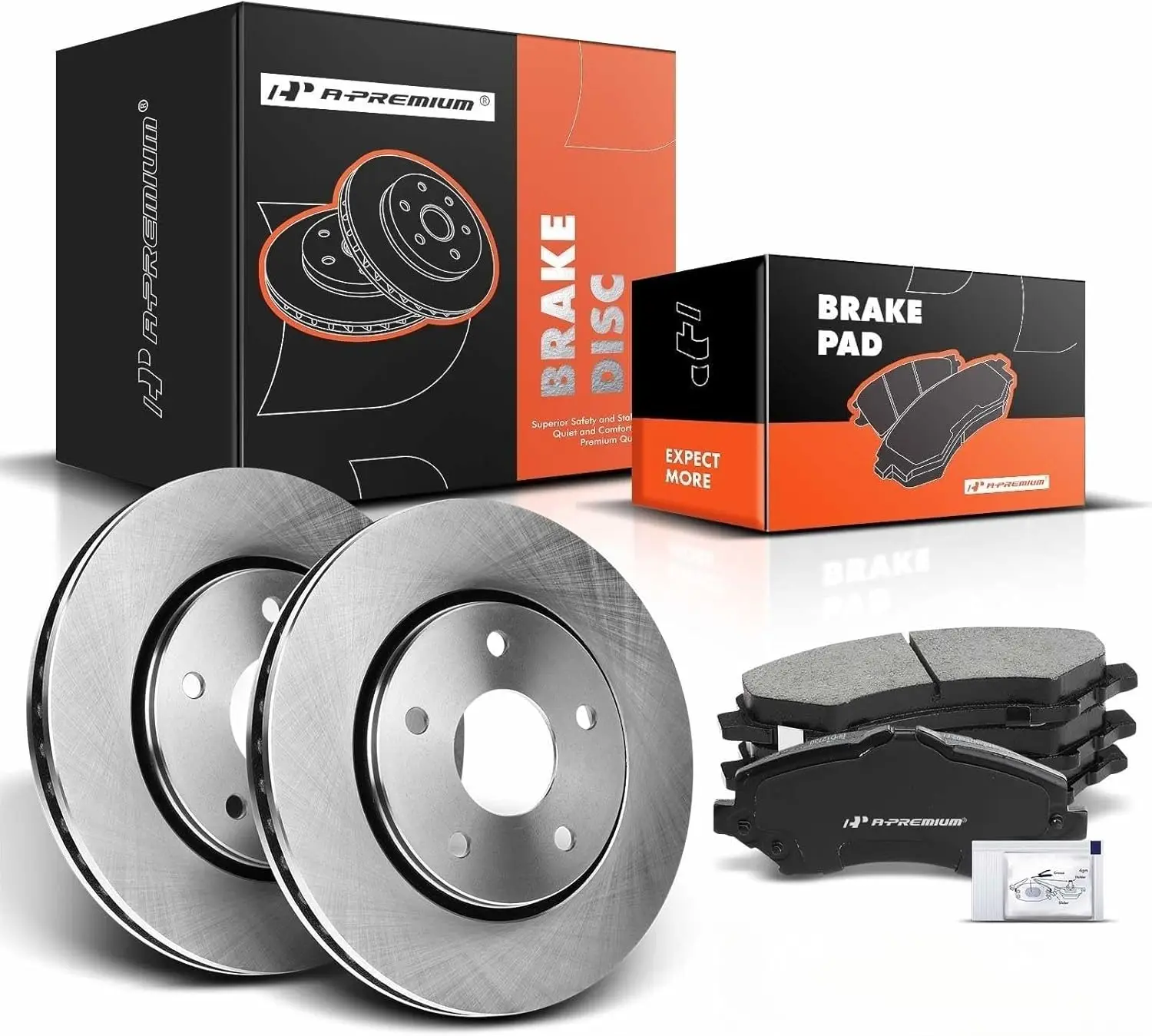 

11.88 Inch Front Vented Disc Brake Rotors and Ceramic Pads Kit for Chrysler, Dodge, Ram & Volkswagen Models