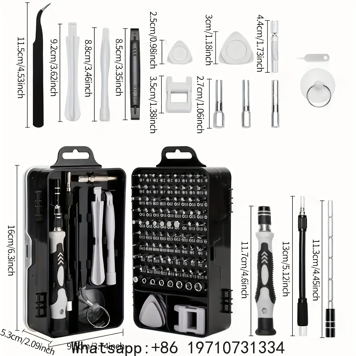 Magnetic Precision Screwdriver Set 115 in 1 Electronics Repair Tools Professional Nut Driver for Laptop Phone PC Maintenance - view 6