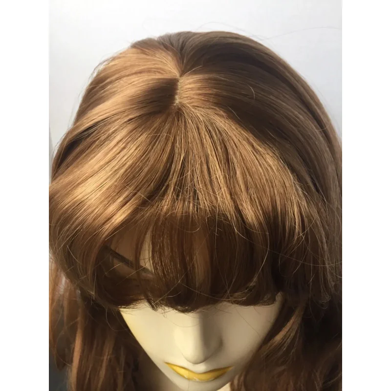 Perruque Mona Lisa, couleur de cheveux Auburn clair très longs et raides #   27 avec frange