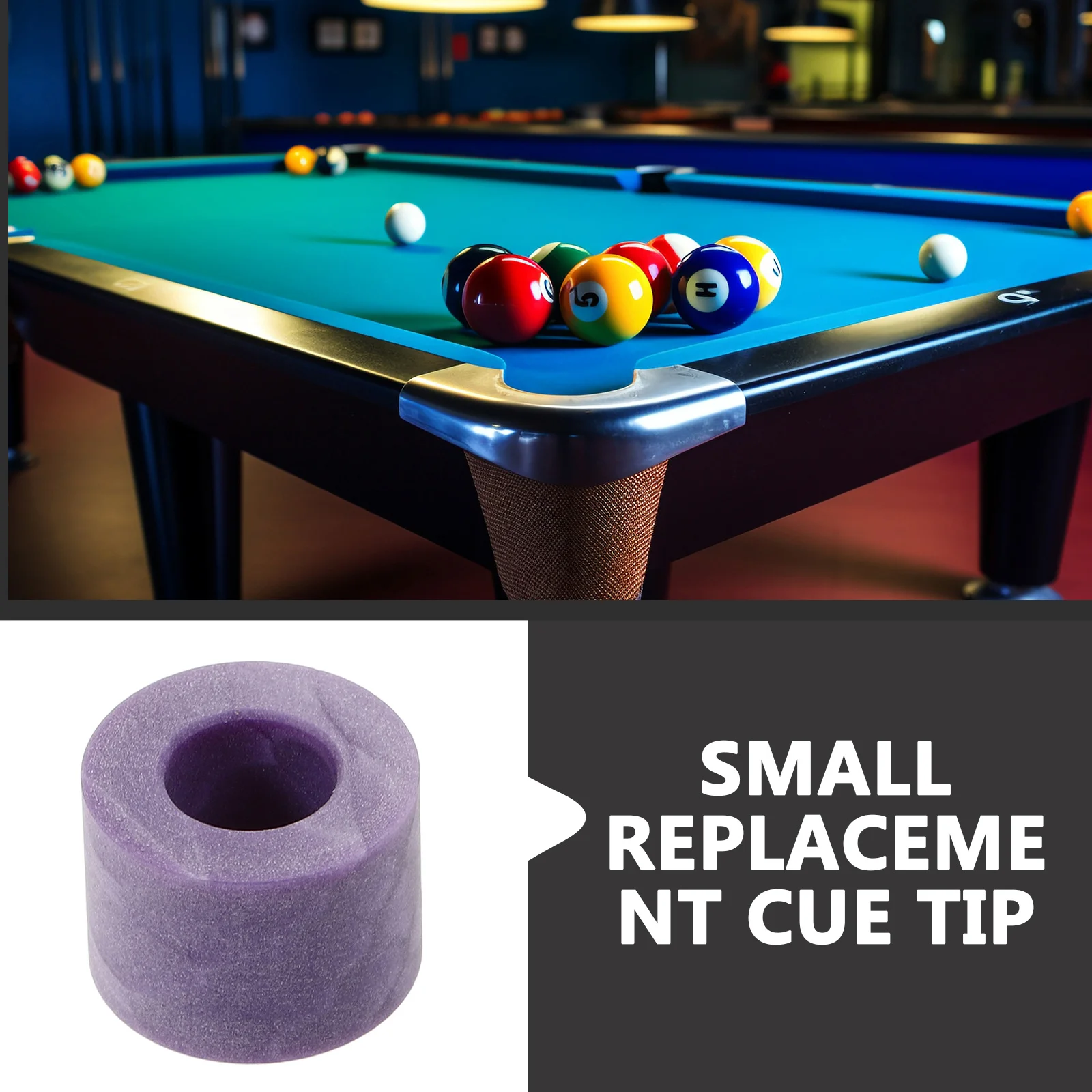 

Replaceable Plastic Billiard Cue Small Pool Stick Tip Replacement Lightweight Portable Cue Tip Head Billiard Accessories