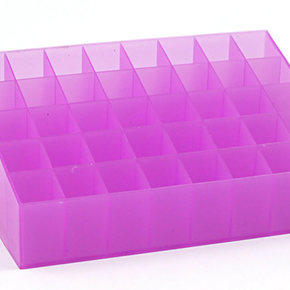 

Портативный органайзер для косметики на 40 отделений: футляр для хранения помад, украшений, серег, колец, бусин, фиолетовый