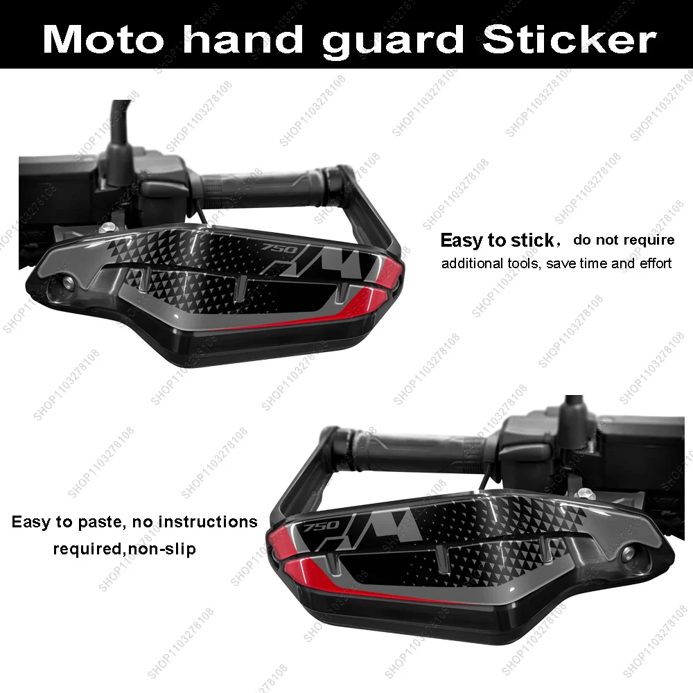 For Honda XL750 Transalp 2025 Motorcycle Gel 3D Resin Stickers Handguard Decal Hand Guard Protection Sticker