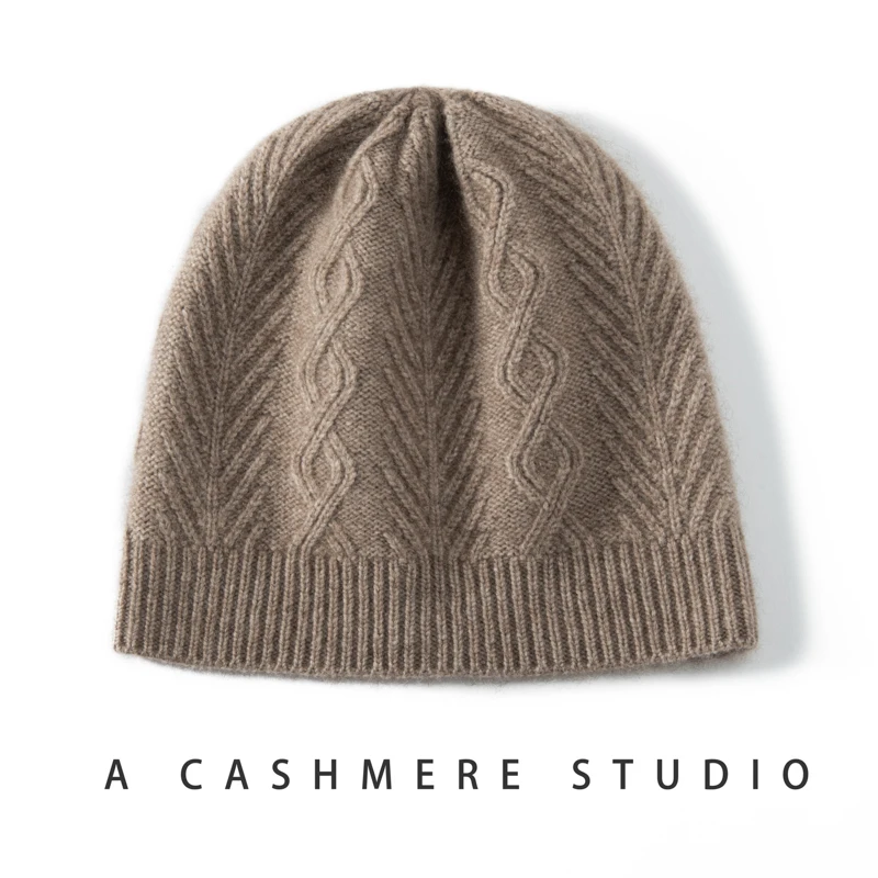 unisex-thickened-woolen-knitted-hat-autumn-winter-warm-head-cover-fashionable-twist-design-versatile-for-men-and-women