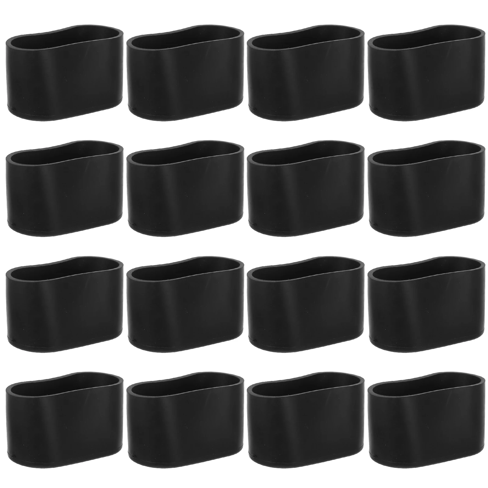 

16Pcs Black PVC Furniture Leg Caps Non-Slip Chair Foot Protectors Easy Install for Home and Office Use Leg Chair