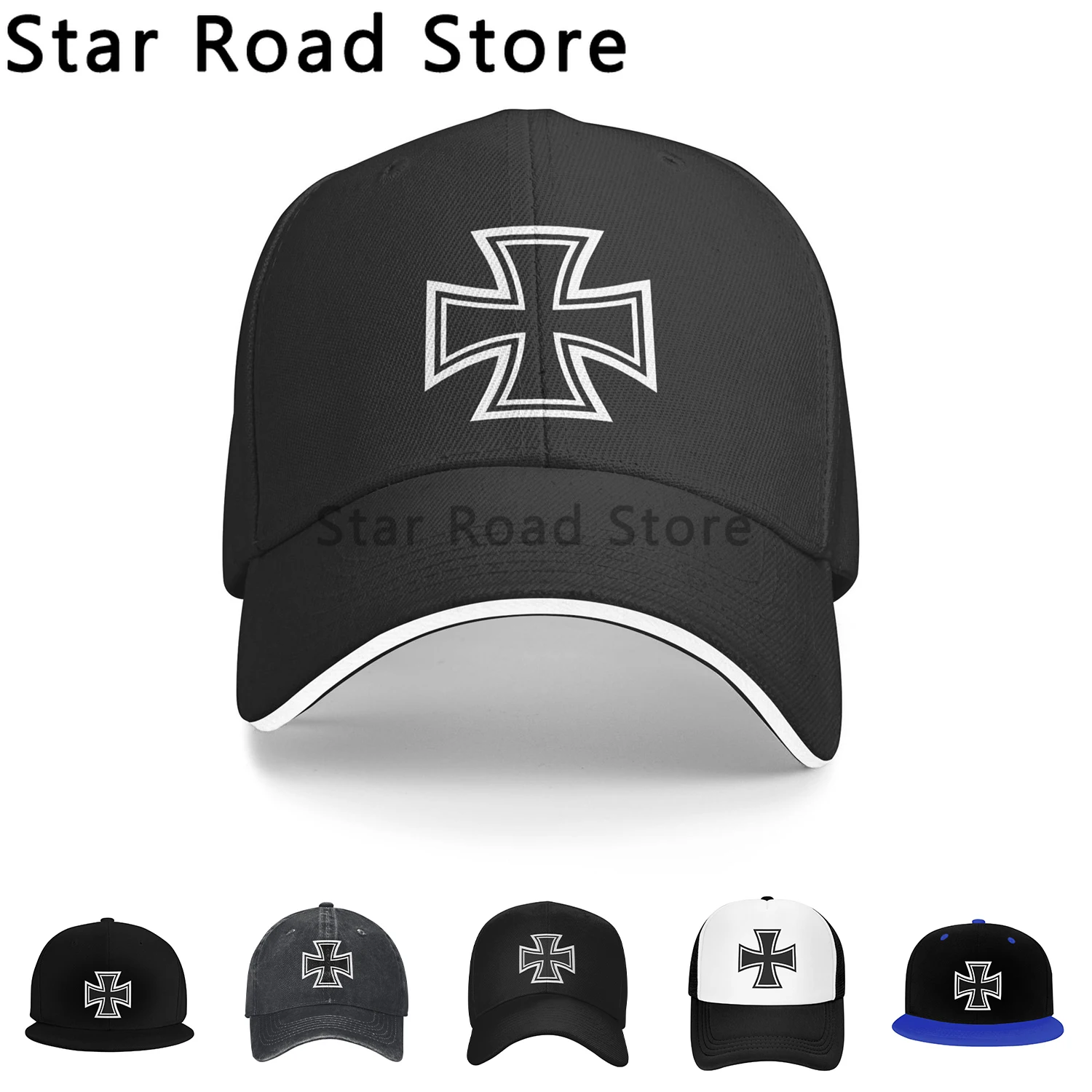 Iron Cross Germany Roundel Luftwaffe WW2 Aviation Baseball Cap Golf Wear Big Size Hat Beach Outing Men's Hats Women's Cap