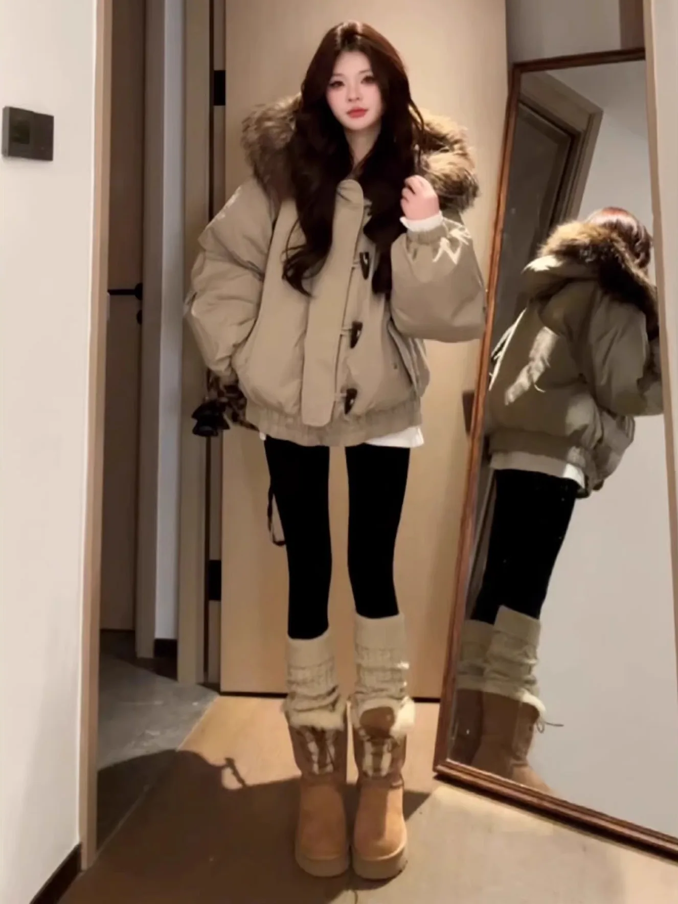 

Парка-парка с меховым воротником в стиле ретро, женская зимняя свободная теплая хлопковая куртка-тует, длинное цветное пальто на молнии све