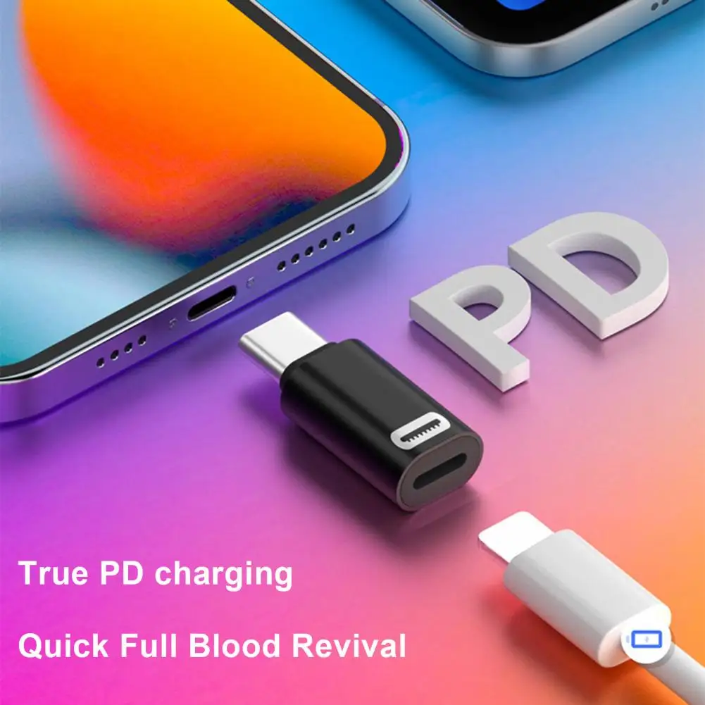 Portable Charger with Chip Efficient Fast Charging Solution for Iphone 15 8-pin Female to Type-c Male Pd Phone Adaptor for Fast