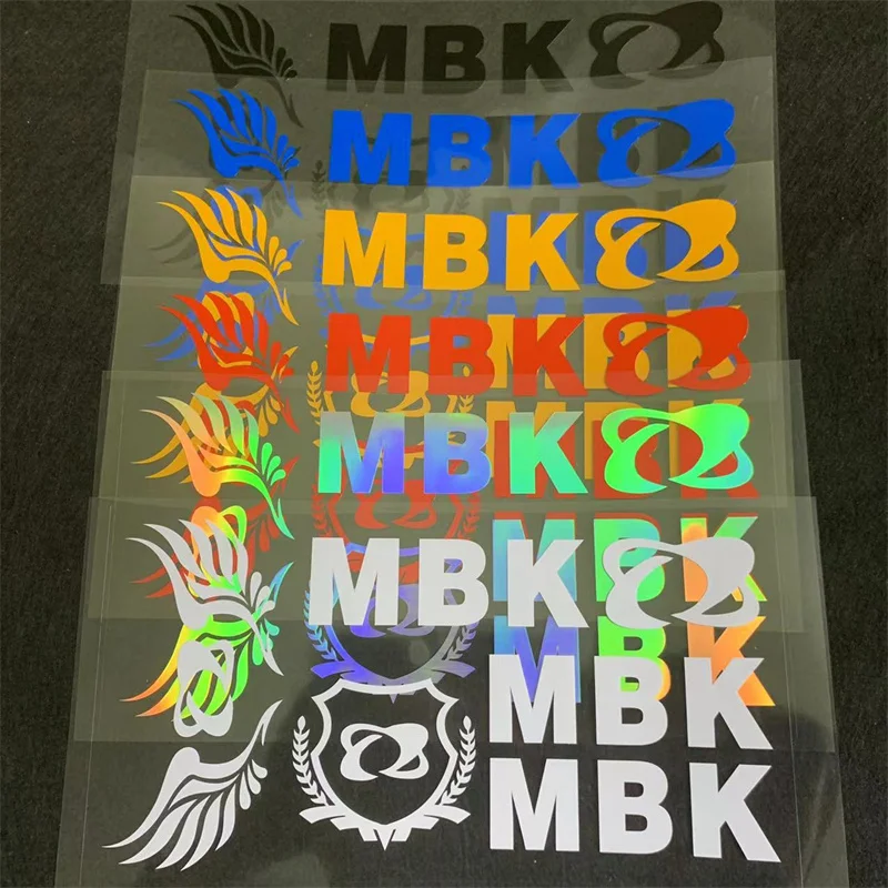 MBK Motorcycle Sticker Reflective Vinyl MBK Logo Decorative Reflective Waterproof Decals For MBK A Set 30*15cm Sticker Refit