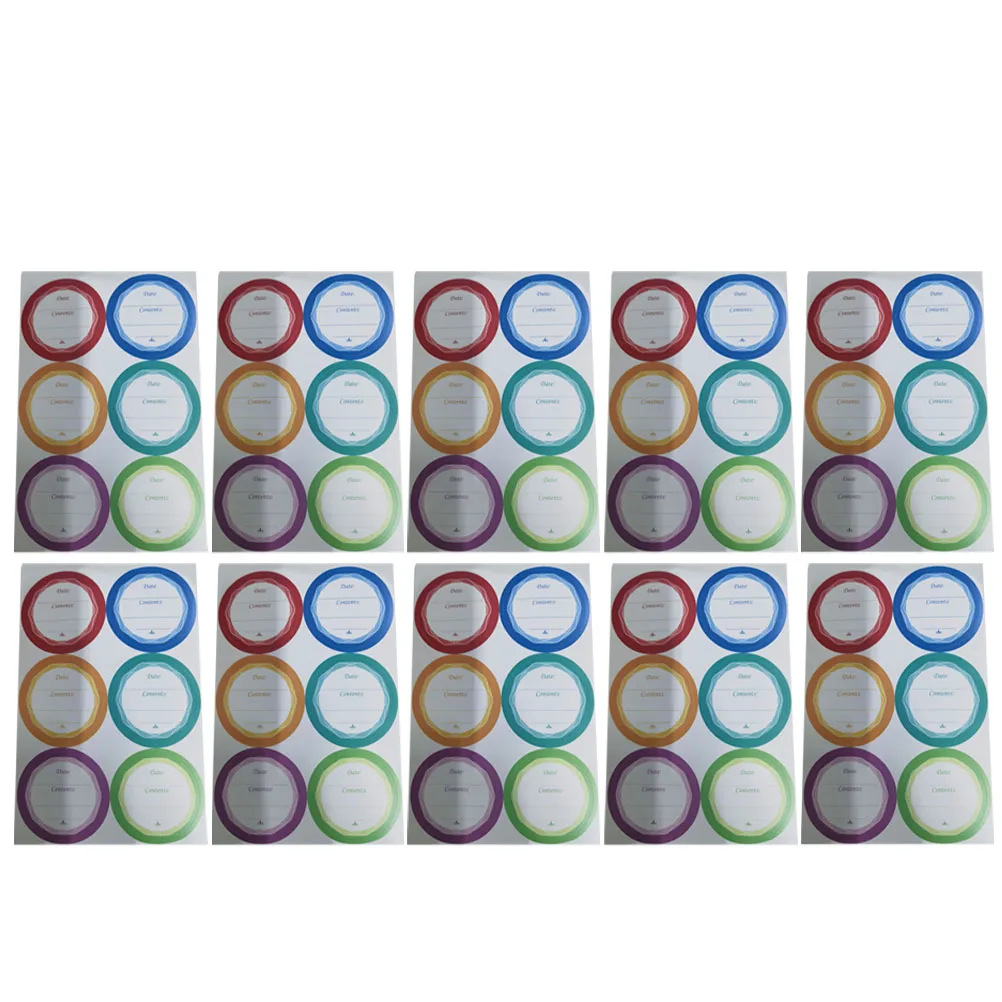 

60pcs Waterproof Handwriting Bottle Stickers for Kitchen Blank Stickers Food Storage Canning Tags Date Labels Removable Bottle