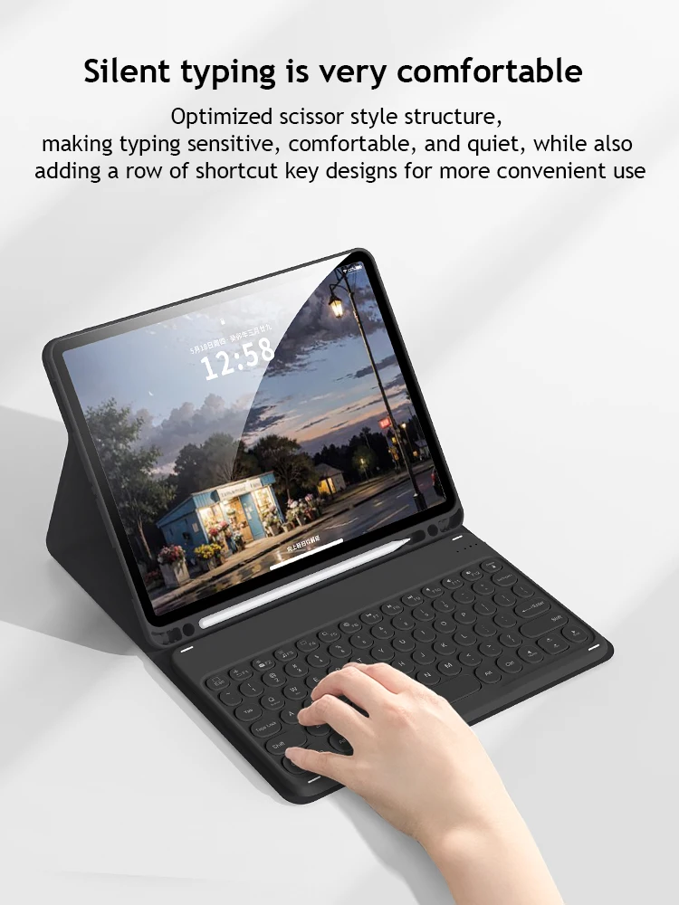 Imagem -03 - Capa de Teclado Touchpad para Ipad Tampa sem Fio do Tablet Mouse Ipad Air Pro 11 10.5 10.2 ar 10 2023