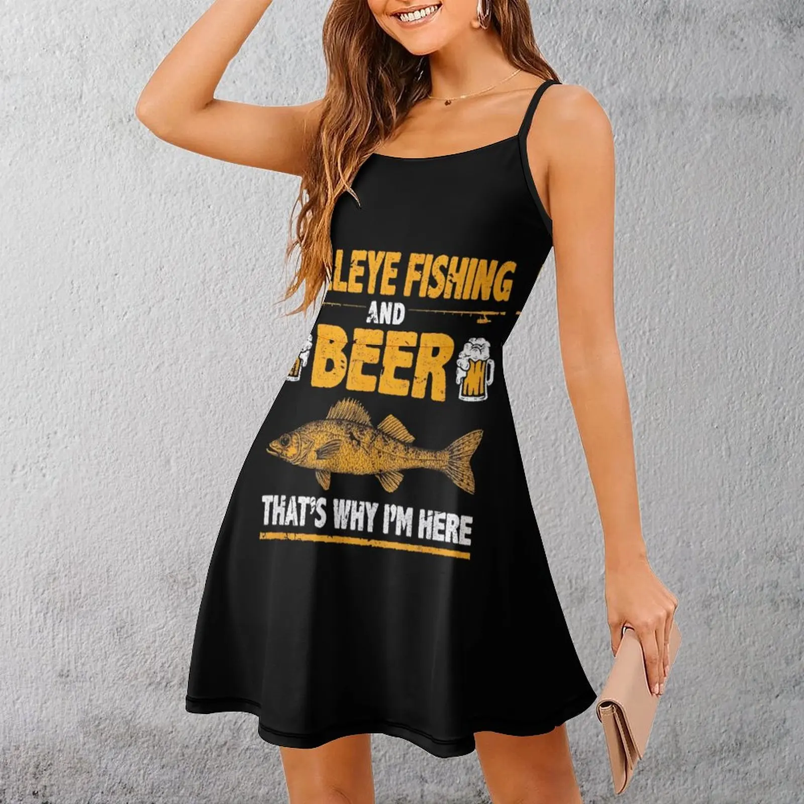 walleye-pesca-cerveja-design-feminino-estilingue-vestido-grafico-suspender-vestido-classico-exotico-vestido-feminino-clubes