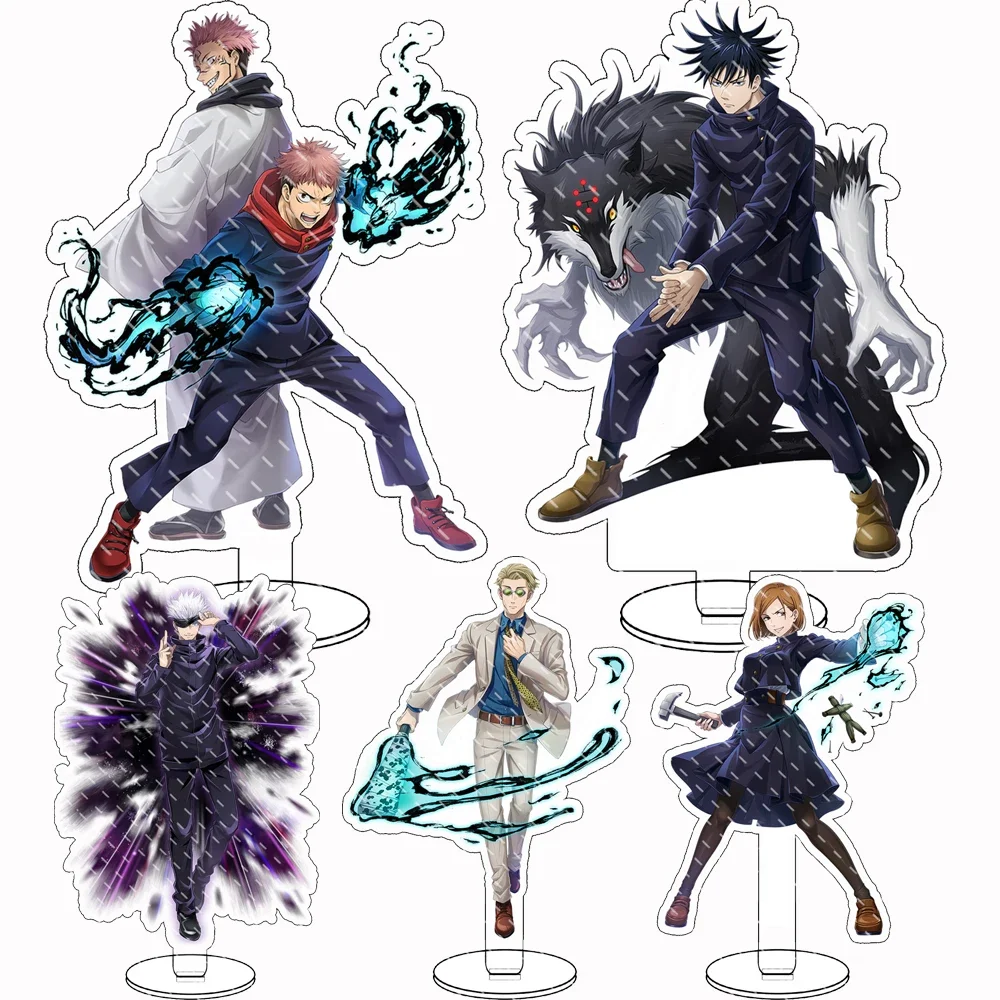 Anime Jujutsu Kaisen Stand Acrylic Cartoon Figure Itadori Yuji Fushiguro Megumi Gojo Satoru Nanami Kento Models Fans Gifts