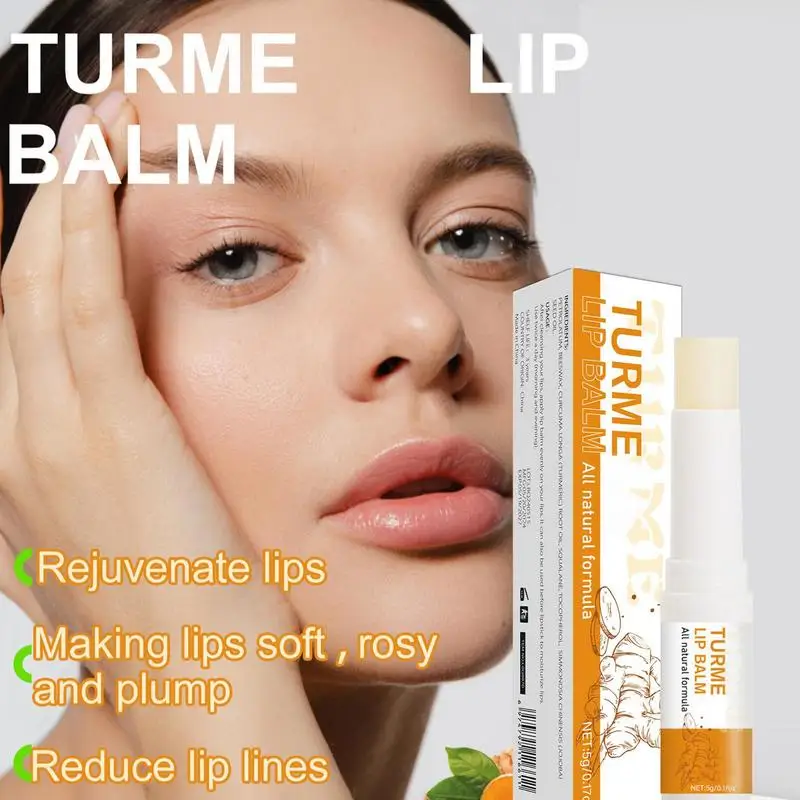 Bálsamo labial de cúrcuma, blanqueador de labios negro, eliminación opaca, exfoliante, aclara el pigmento, hidratante para la piel muerta, nutre la decoloración de las líneas de los labios, cuidado