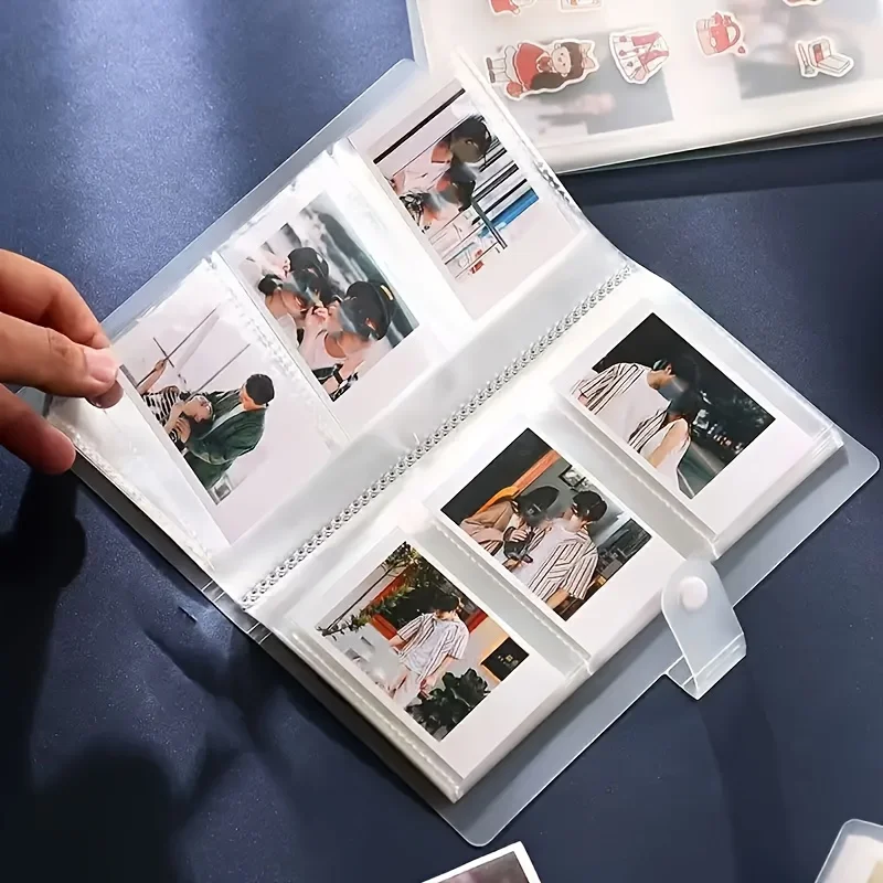 ألبوم بطاقات بسعة كبيرة 3 بوصات 240 بطاقة - منظم صور مع بطاقات قابلة للجمع بتصميم 3 شبكات - تخزين للمنزل أو المكتب أو السفر #2