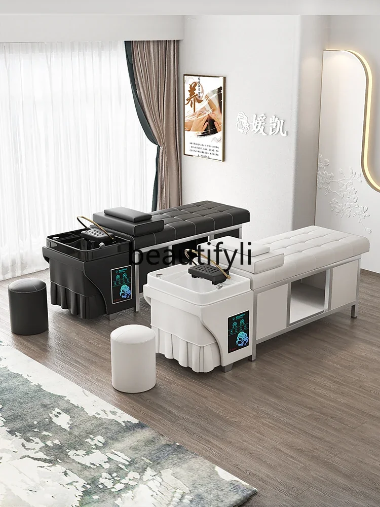 

ss Barber shop special stainless steel shampoo bed simple intelligent constant temperature water circulation massage