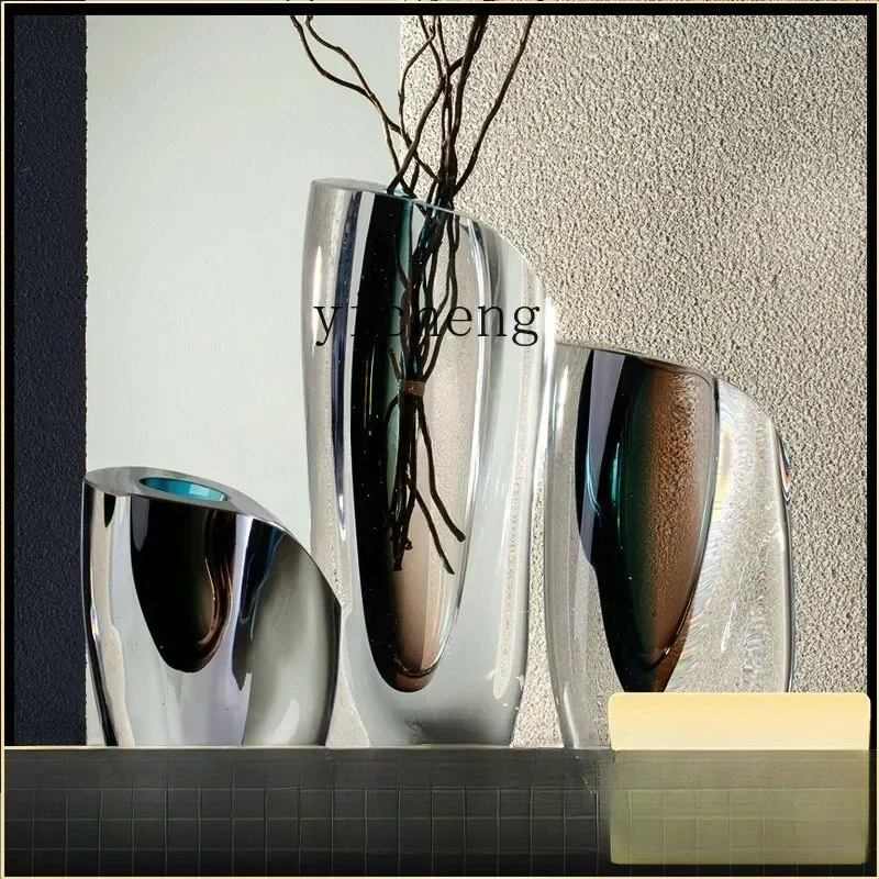 HP-31 High-grade Light Luxury Transparent Glass Vase, Living Room Water-raised Green Plants, Dried Flowers, And Flower