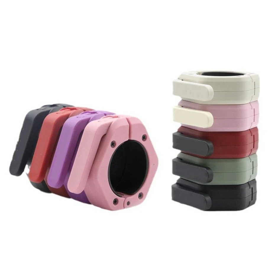 Magnetic Weightlifting Barbell Clamps Quick Release Deadlift Barbell Spin Lock Hexagon Universal Barbell Collars