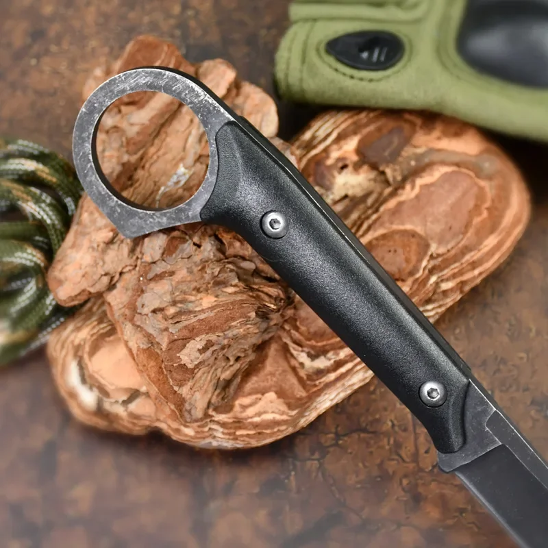 2024 new portable multi-purpose outdoor straight knife+K sheath, jungle survival EDC knife, self-defense, hunting, high hardness