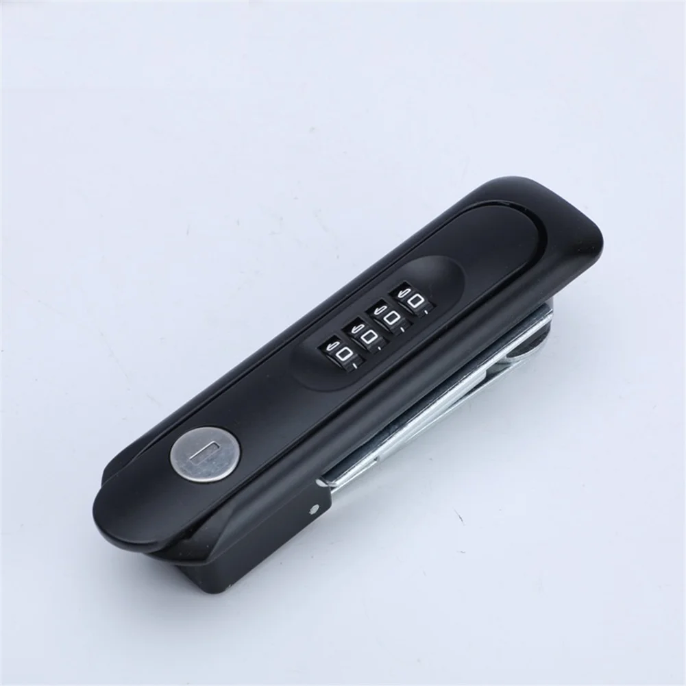 1set Four-Digit Mechanical Code Lock 4 Digit Combination Lock Black Zinc Alloy Flat Cabinet Lock For Power Distribution Cabinets