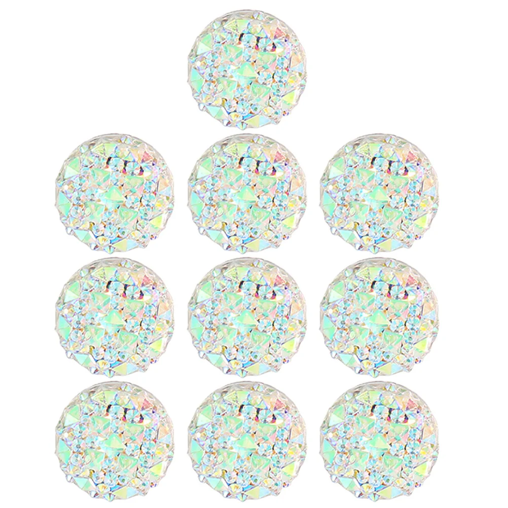 

10Pcs Delicate Pushpins Rhinestone Design Multi-Purpose Thumbtacks for Office School Home Compact Storage Ready