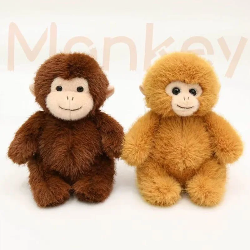 25/35CM Cute Soft Golden Monkey Plush Toy Smooth Touch Macaque Plush Doll Stuffed Animal Monkey Toy Boys Girls Birthday Gifts