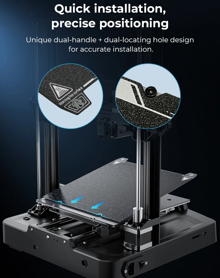 Creality K1 Max Ender-3 V3 Plus Dual-Sided Printing Platform Board Kit Glossy PEO + Matte PEl Printing Platform Board