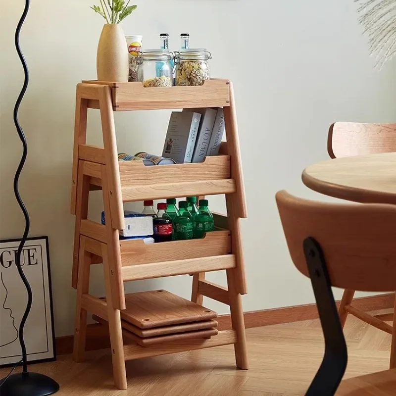 stackable living room stool, multi-functional storage, solid wood low stool, shoe changing stool, children's study stool