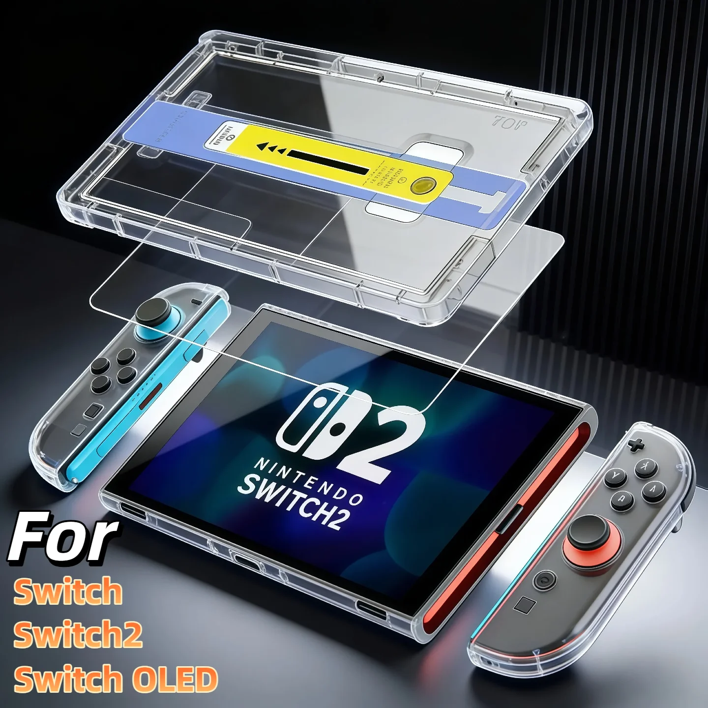 For Switch 2 OLED Tempered Glass Screen Protector 9H Hardnes