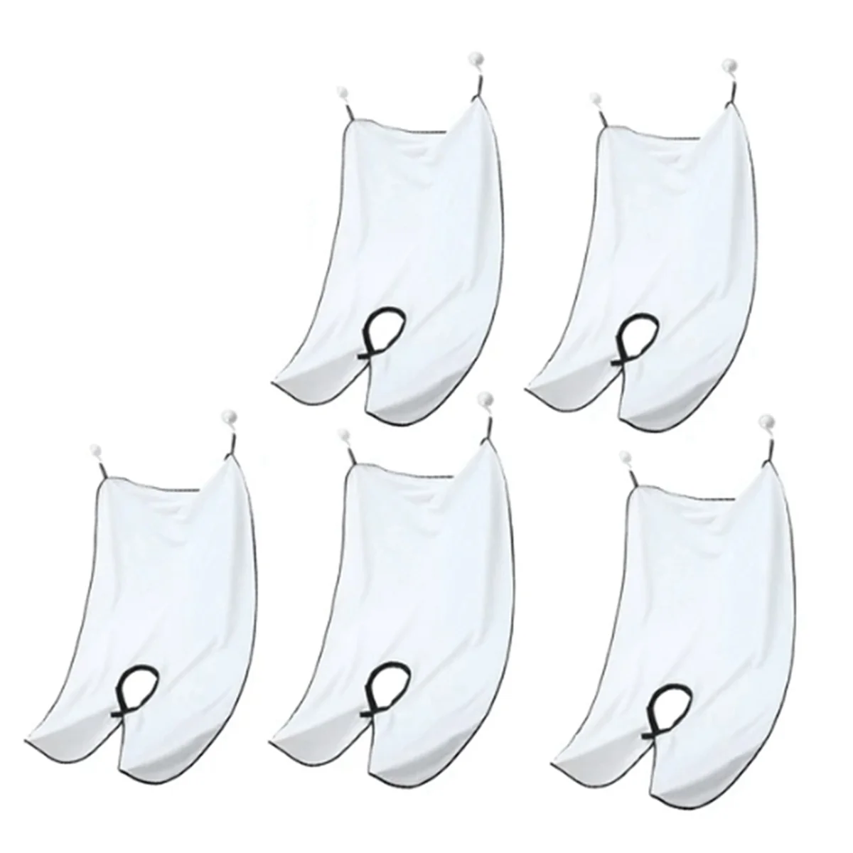 5PCS-Shaving Apron,Beard Hair Catcher for Men Shaving&Trimming Beard Cape Grooming Cloth Waterproof with Suction Cup B