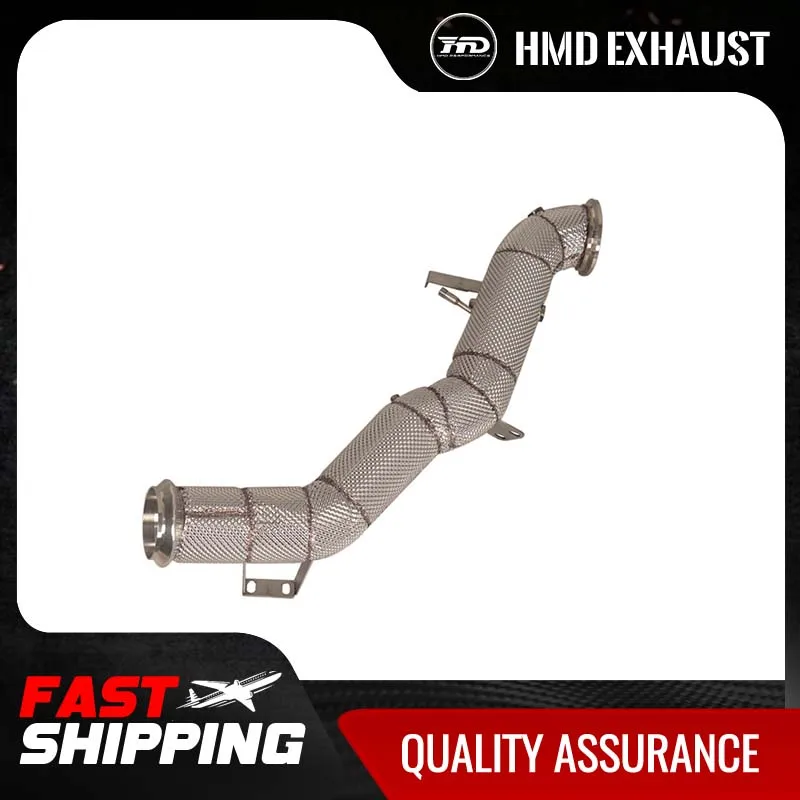 

HMD Stainless Steel Exhaust System Performance Downpipe for Mercedes Benz C43 2024+ 3.0T with heat shield