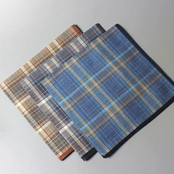 40x40cm Male Handkerchief Random Color Hankies Pocket Lattice Pocket Square