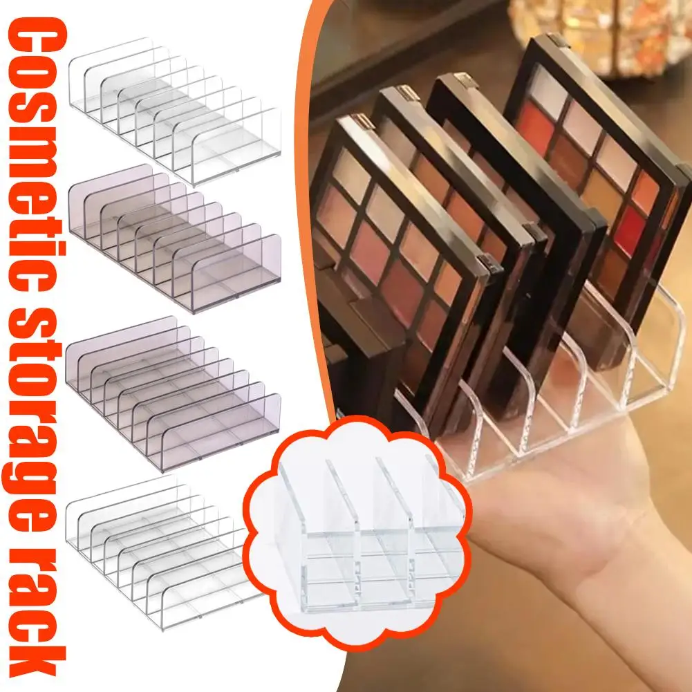 Eyeshadow Tray Storage Rack Transparent Powder Box Rack Drawer Cosmetics Storage Desktop Partition Makeup W7M5