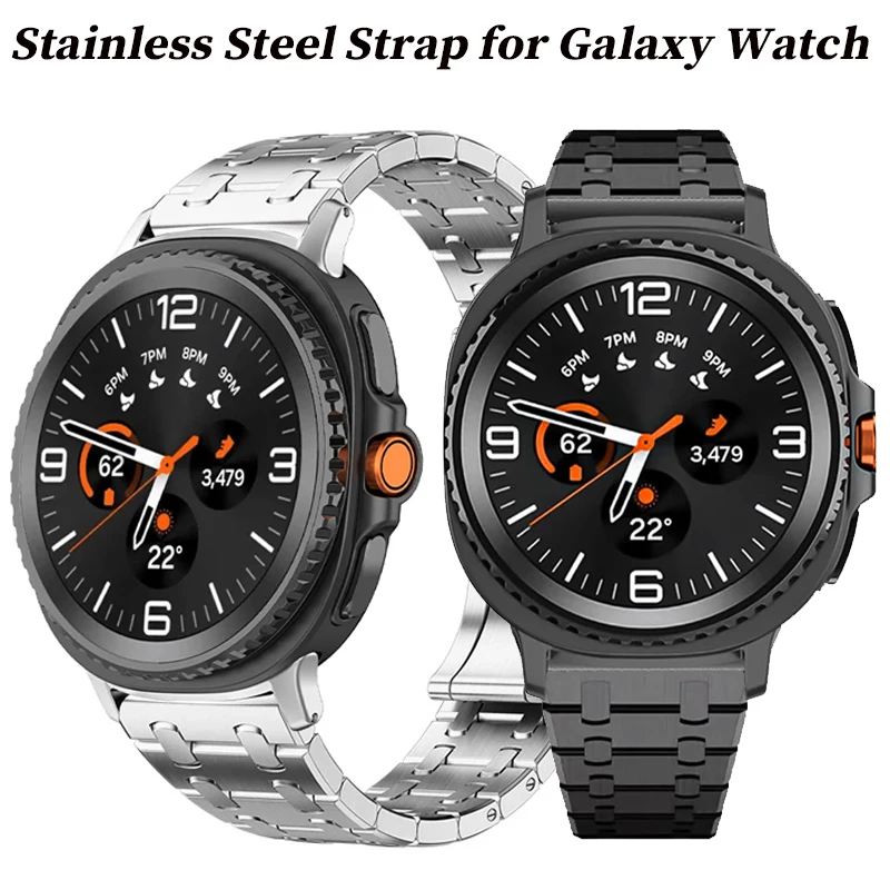 Luxuriöses Edelstahl-Armband für Samsung Galaxy Watch 8 9 40mm 44mm 8Classic 46mm Metallband für Galaxy Watch Ultra 2025 47mm
