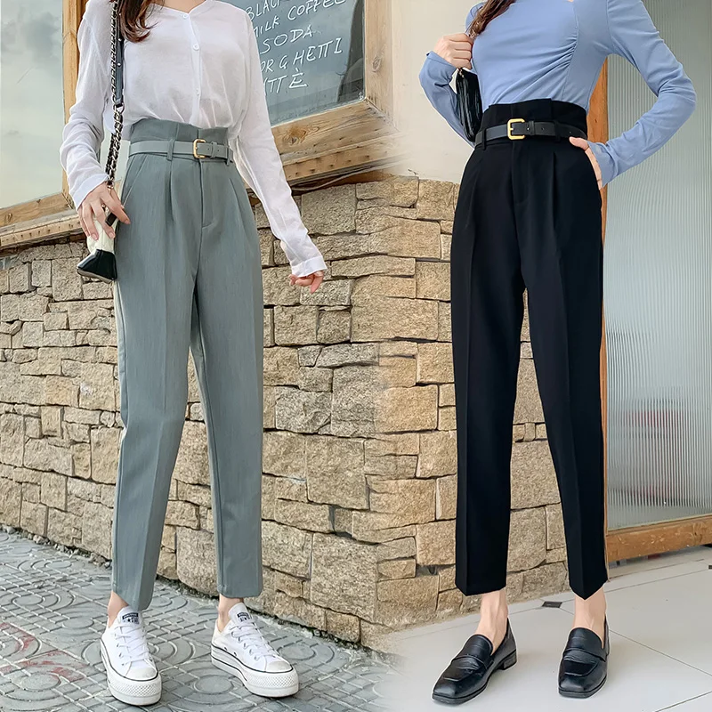 

Chic Fashion Ladies Fit OL Harlan Pants Women Clothing Girls High Waist Sweatpants Female Streetwear Clothes BVy6243