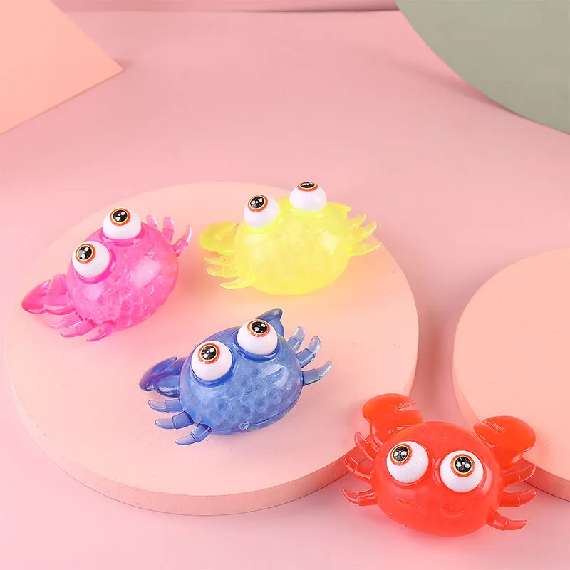 Soft Toy Animal Cute Anti-Stress Ball Decompression Colorful Crab Vent Ball Toys Abraact Soft Sticky Squishi  Funny Gift J96