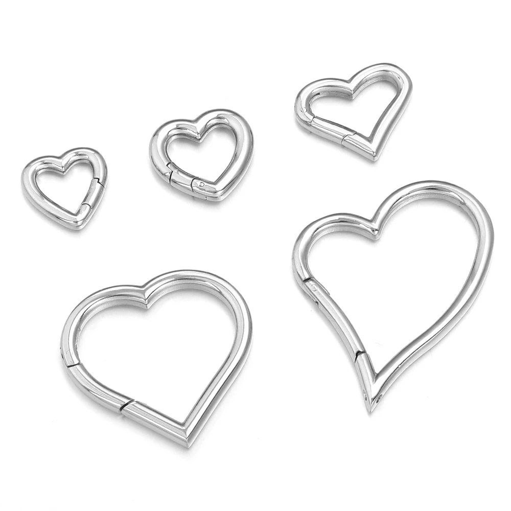 1 قطعة حلقة رئيسية على شكل قلب مشبك خاطف الزناد الربيع مشبك DIY بها بنفسك الديكور حلقة تسلق المفاتيح سلسلة هوك جعل مواد الإكسسوارات #5