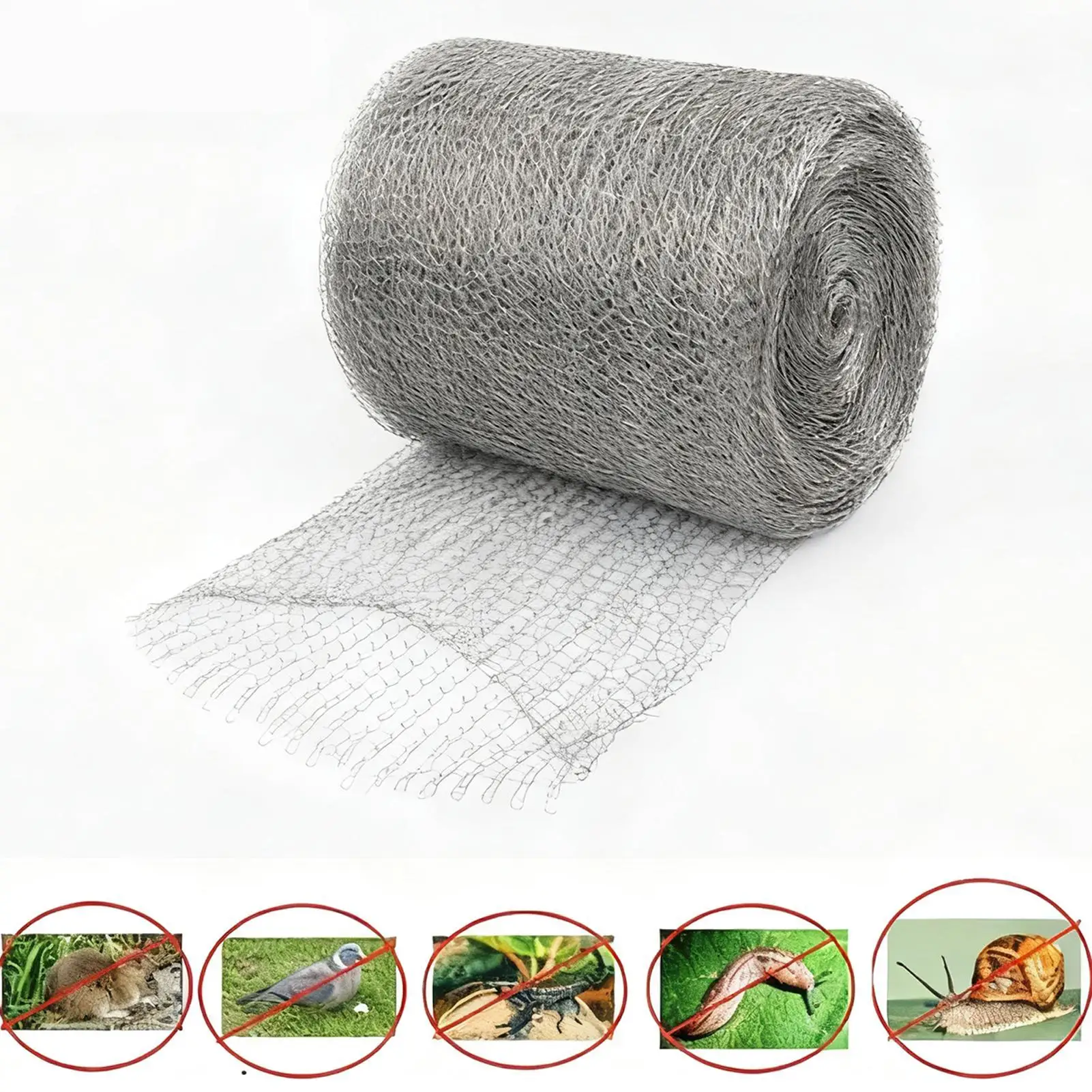 ตะแกรงลวดสแตนเลสแบบนุ่มสำหรับป้องกันรากไม้  ตะแกรงกรองอากาศสำหรับช่องระบายอากาศ สำหรับร่องผนังบ้าน ฟาร์ม รูผนัง ช่องระบายอากาศ