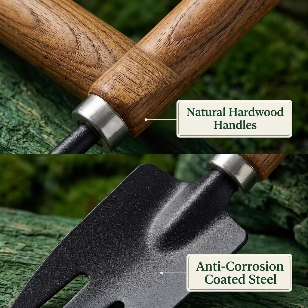 Customizable Gardening Tool Set New Hand Shovel & Hand Rake 2 PCS Garden Planting Tool Kit