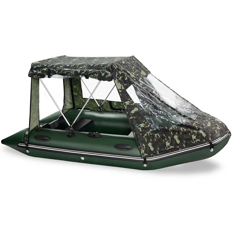 

New Fashion Inflatable Boat Cover Boat Cover Windshield In Camouflage Color Full Coverage Inflatable Boat Canopy Bimini Top