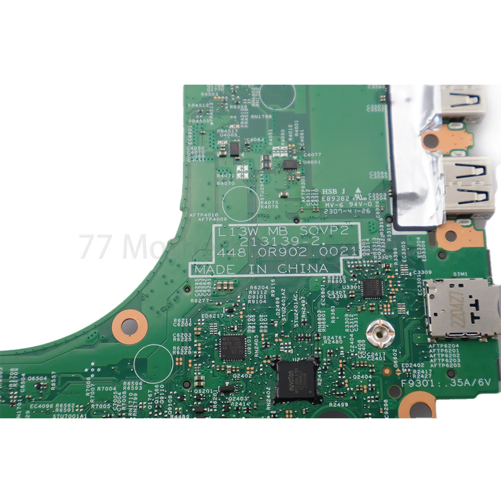 Laptop Motherboard For Lenovo 13w Yoga 213139-2 With CPU R3 5425U R5 5625U R7 5825U RAM 4G/8G 5B21J77274 100% test
