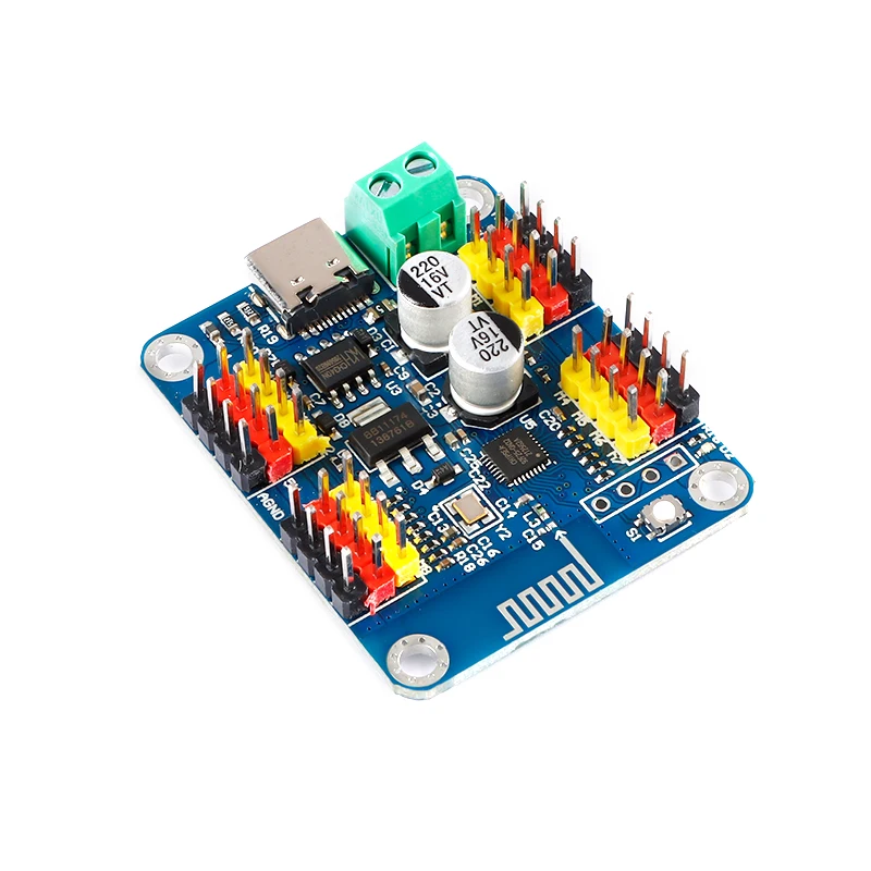 Servo Motor Controller Driver Board 16 Channels Smart Car Robot High Accrrancy MCU Software