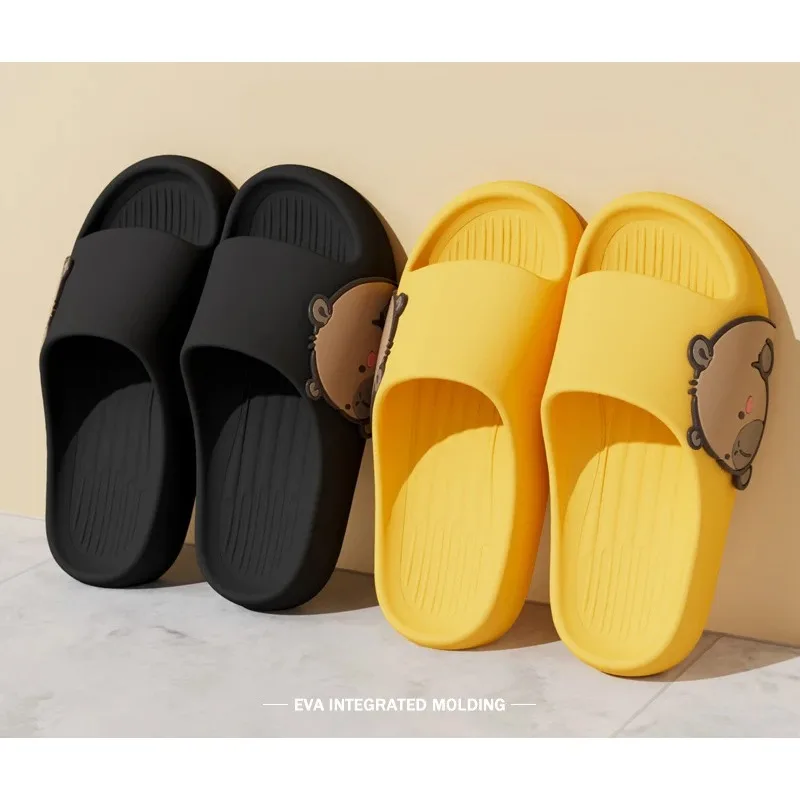

New Women's Sandals And Slippers, With Thick Soles And Cute Cartoon Quick Drying Slippers OnThe Outside, Indoor Soft Bathroom